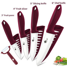 Ceramic Knife Set 3, 4, 5, 6 inch Kitchen Knife Set w/Fruit Vegetable peeler