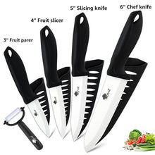 Ceramic Knife Set 3, 4, 5, 6 inch Kitchen Knife Set w/Fruit Vegetable peeler
