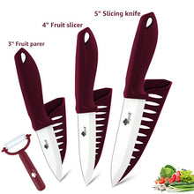 Ceramic Knife Set 3, 4, 5, 6 inch Kitchen Knife Set w/Fruit Vegetable peeler