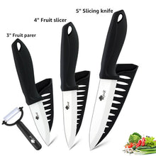 Ceramic Knife Set 3, 4, 5, 6 inch Kitchen Knife Set w/Fruit Vegetable peeler
