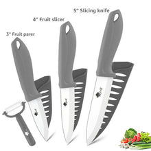Ceramic Knife Set 3, 4, 5, 6 inch Kitchen Knife Set w/Fruit Vegetable peeler