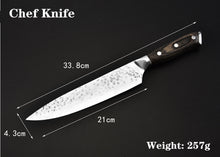 8" & 5" Utility Chef Knives Imitation Damascus steel Santoku kitchen Knives Sharp Cleaver Slicing Gift Knifes