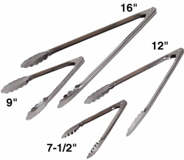 【TONG】 Winco Coiled Spring Utility Tong Extra Heavyweight Stainless