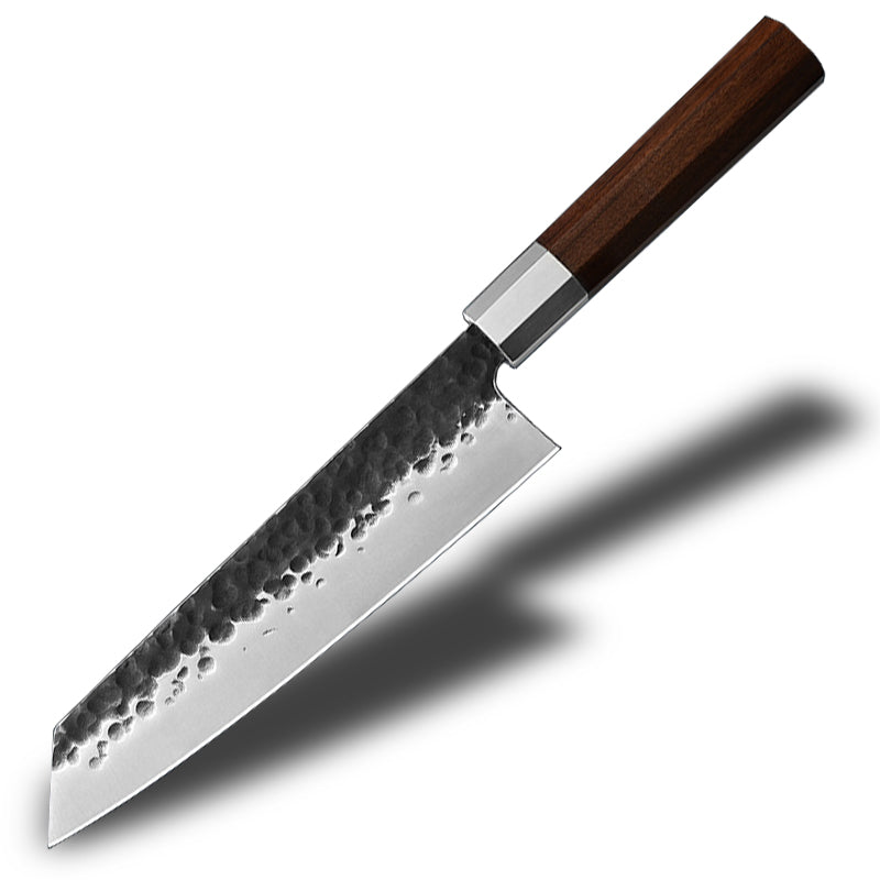 Chef Knife Damascus Steel V10 Steel Core Gyuto ,straight ebony Wood Handle