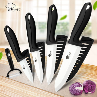 Ceramic Knife Set 3, 4, 5, 6 inch Kitchen Knife Set w/Fruit Vegetable peeler